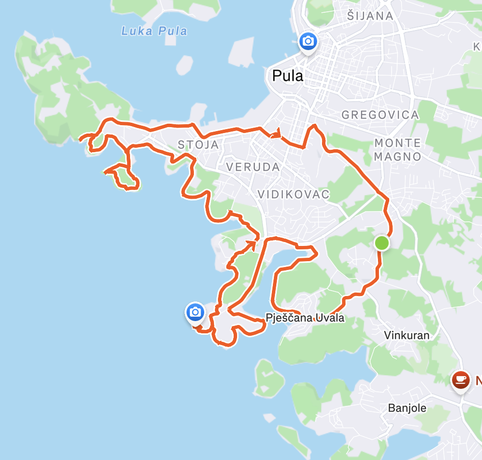 Along the coast of Pula